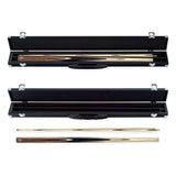 Jonny 8 Ball Walnut 57 Inch Two Piece English Pool Cue and Case Set 8.5mm Red Layered Tip