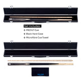 PRO147 Windsor 2 Piece Snooker and Pool Cue and Case Set 9.5mm Red Professional Tip