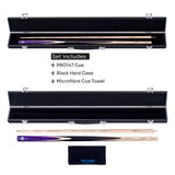 PRO147 Windsor 2 Piece Snooker and Pool Cue and Case Set 9.5mm Red Professional Tip