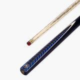 PRO147 Blue Dragon 57 Inch 2 Piece Snooker and Pool Cue with 9.5mm Red Layered Professional Tip