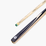PRO147 Pro Match Ebony 2 Piece Snooker and Pool Cue 9.5mm Green Layered Tip