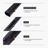 PRO147 3/4 Deluxe Black Snooker and Pool Case with Plastic Ends – Holds 1 x ¾ Joint Cue + Extensions PRO147