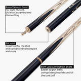 PRO147 Pearl Series Gold Burl 3/4 Joint Cue with 9.5mm Professional Red Leather Tip
