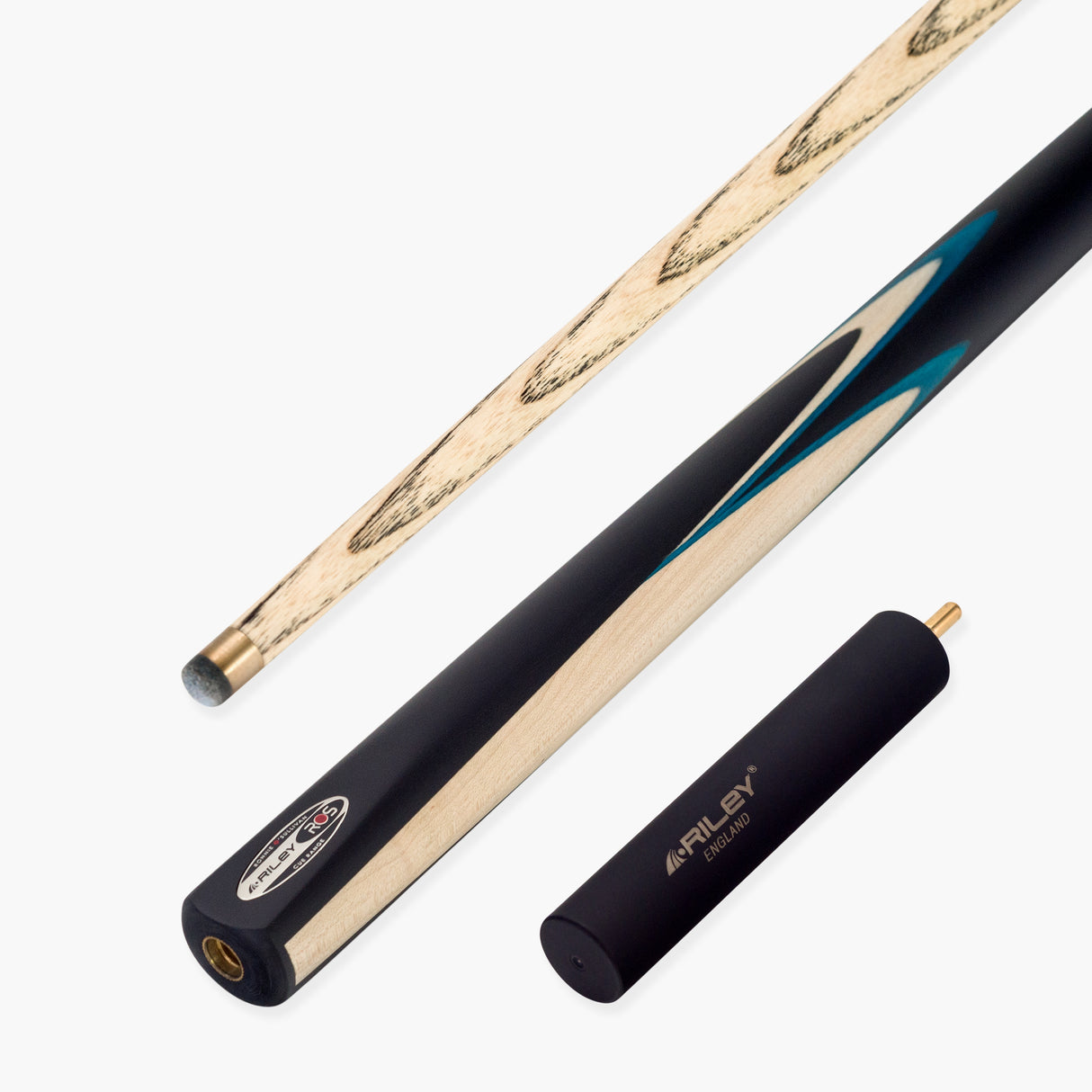 Riley Ronnie O’Sullivan 3 Series Limited Edition ¾ Joint Snooker and Pool Cue with Ebony Butt and 9.5mm Elk Master Tip – Includes Mini Butt Extension (ROS 3-6)