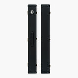 PRO147 Plain Black Deluxe 2 Piece 3 SLOT Snooker Pool Cue Case with Plastic Ends