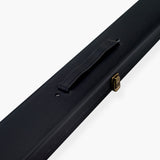 PRO147 Plain Black Deluxe 2 Piece 3 SLOT Snooker Pool Cue Case with Plastic Ends