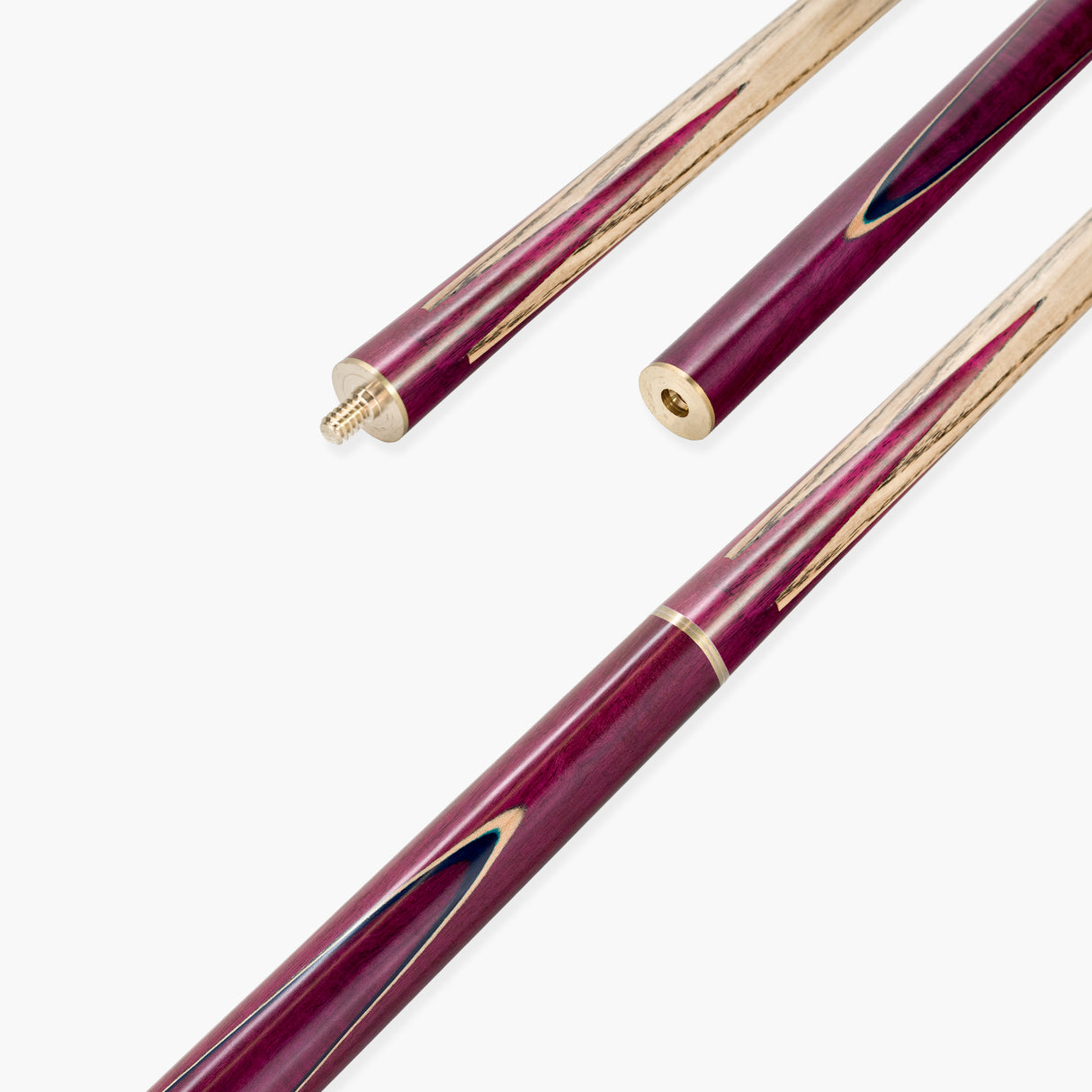 Kudos Purple Heart 3/4 Jointed Heavy Weight Snooker and Pool Cue and Case Set 9mm Tip