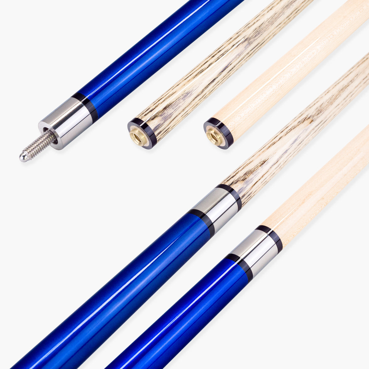 Jonny 8 Ball Switch 2 Piece Dual Shaft English Pool Cue with 9mm Playing Shaft and 10.5mm Breaking Shaft