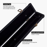 PRO147 3/4 Deluxe Black Snooker and Pool Case with Plastic Ends – Holds 1 x ¾ Joint Cue + Extensions PRO147