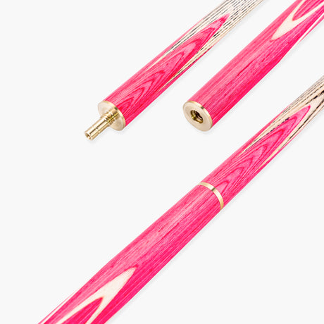 PRO147 Flamingo 3/4 Jointed Snooker and Pool Cue with 9.5mm Red Layered Pro Tip PRO147