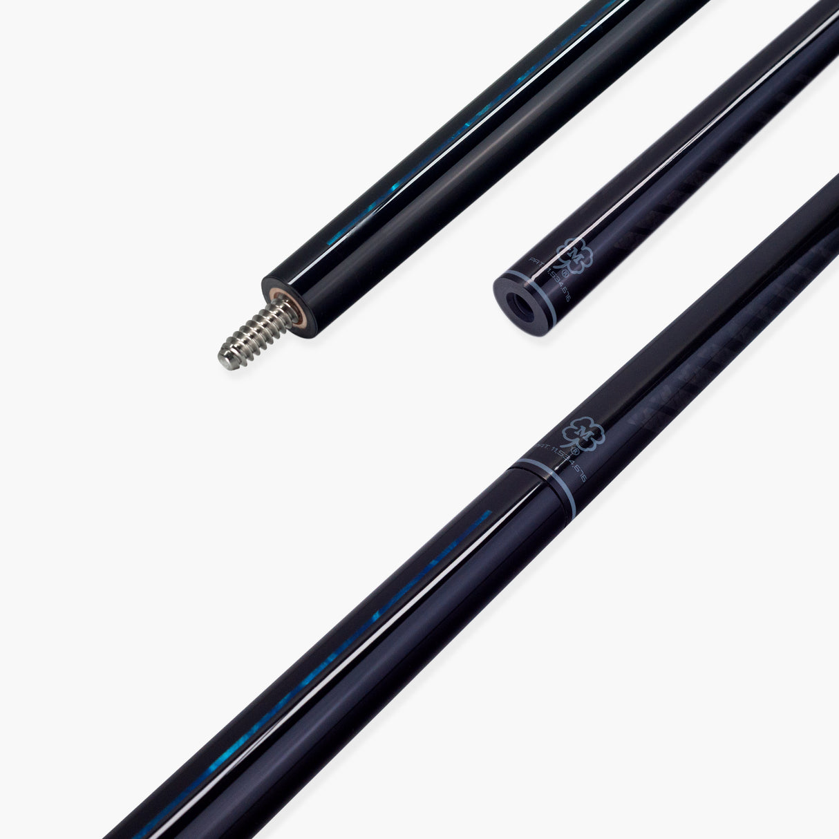 McDermott Defy Carbon Fiber Blue Beam G-Series American Pool Cue 12.5mm tip – G521B - D12.5