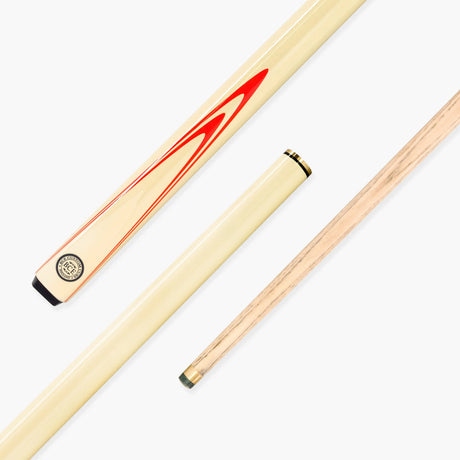 BCE Ronnie O'Sullivan ORANGE FLARE Cream Butt 2pc Ash Pool Snooker Cue 9.5mm Tip BCE