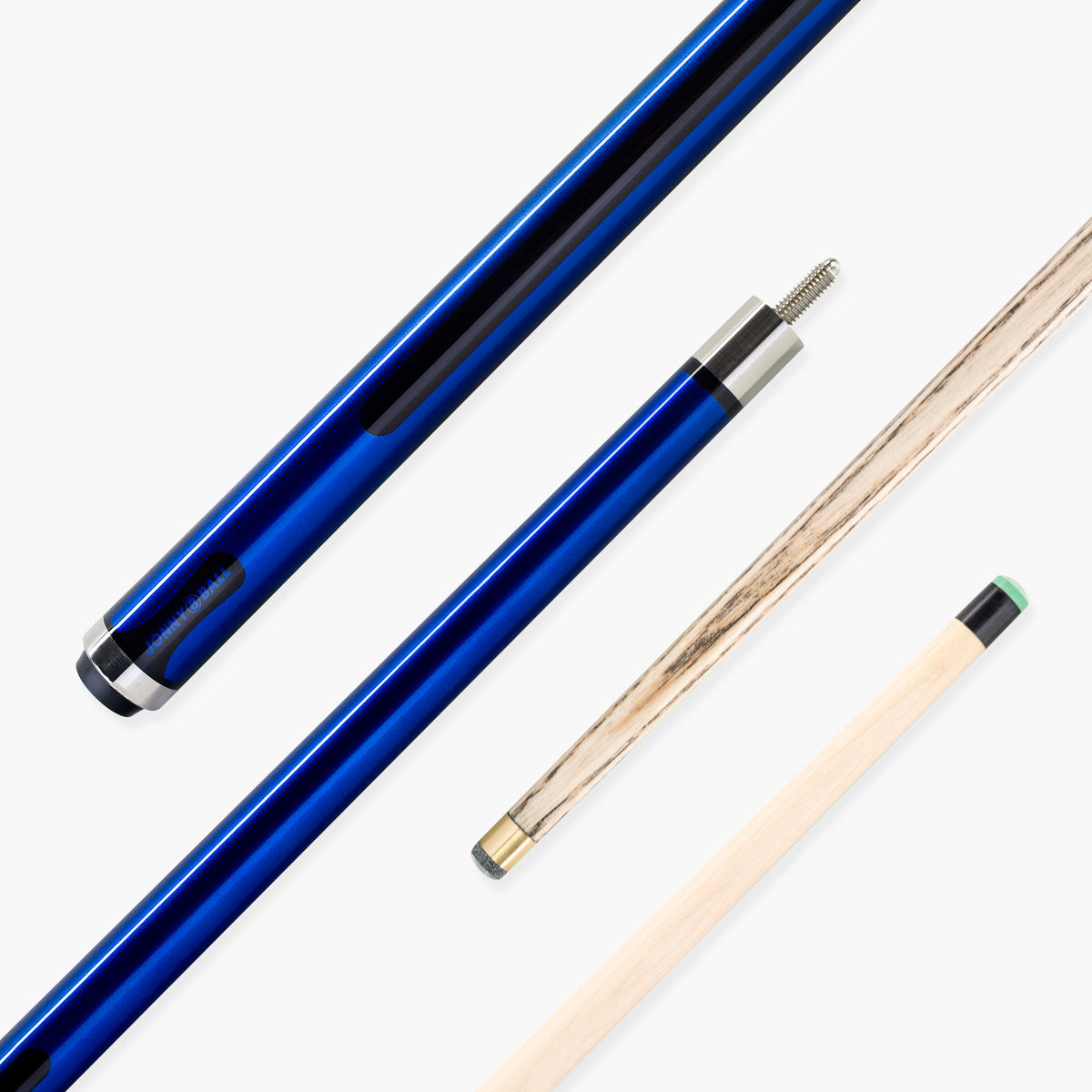 Jonny 8 Ball Switch 2 Piece Dual Shaft English Pool Cue with 9mm Playing Shaft and 10.5mm Breaking Shaft