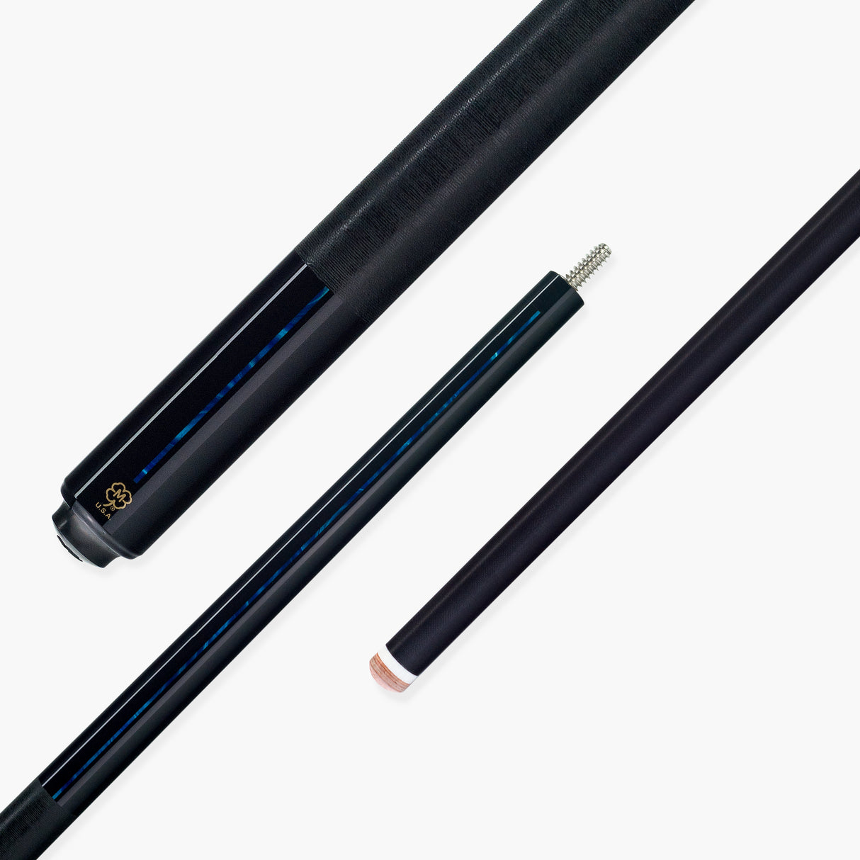 McDermott Defy Carbon Fiber Blue Beam G-Series American Pool Cue 12.5mm tip – G521B - D12.5