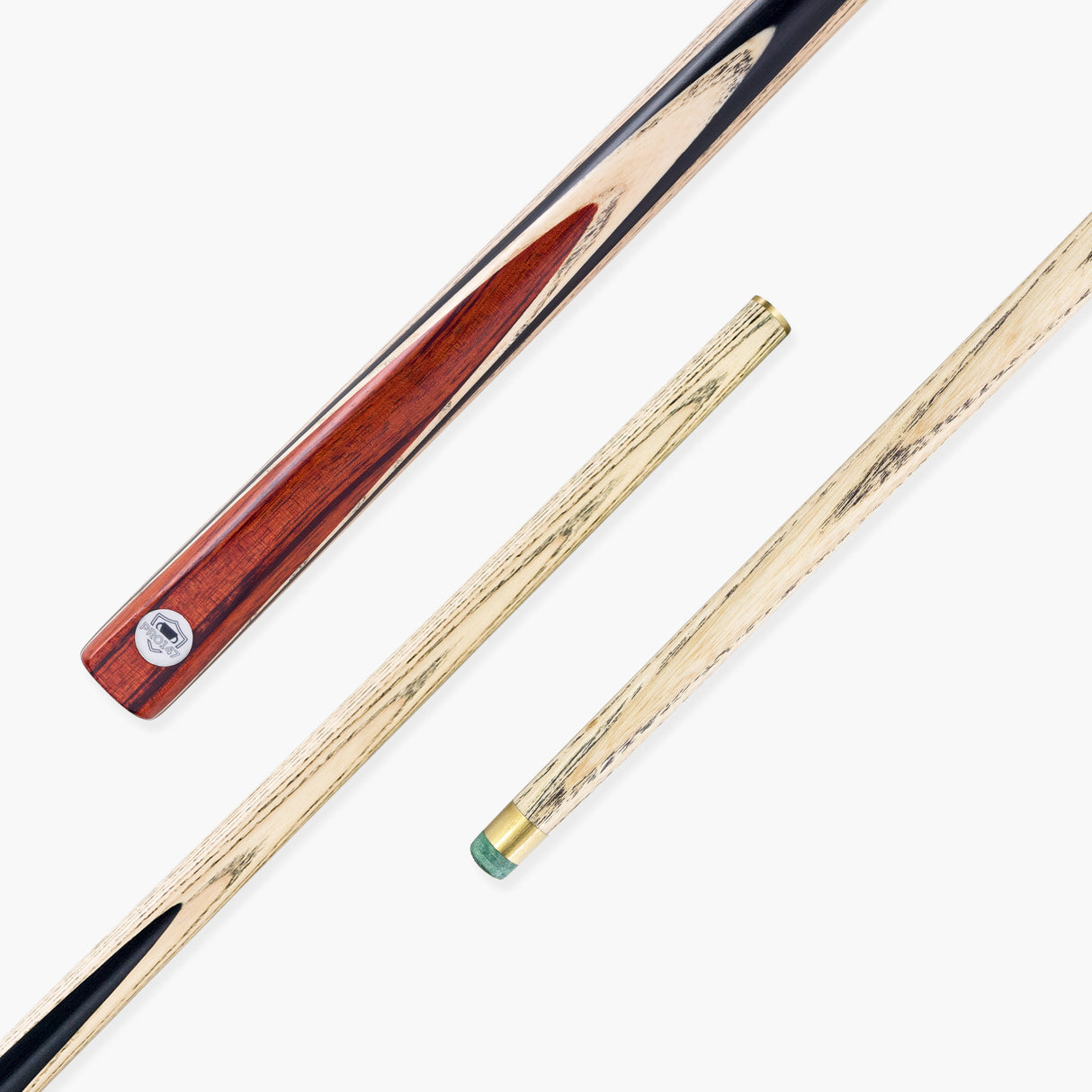 PRO147 Pro Match Rosewood 2 Piece Snooker and Pool Cue 9.5mm Green Layered Tip