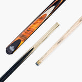 Kudos Brown Bullet 57 Inch 2 Piece Centre Joint Ash Snooker Pool Cue with 9.5mm Tip