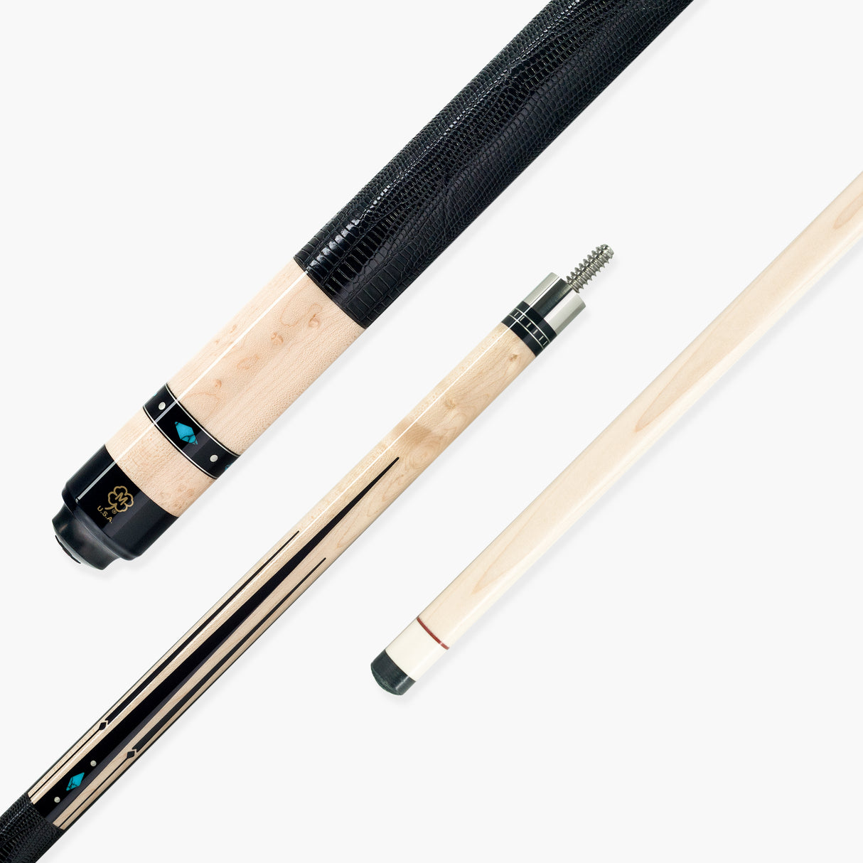 McDermott Hand Crafted TURQUOISE G-Series American Pool Cue 13mm tip – G433