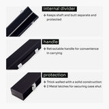 PRO147 Windsor 2 Piece Snooker and Pool Cue and Case Set 9.5mm Red Professional Tip