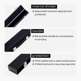 PRO147 Windsor 2 Piece Snooker and Pool Cue and Case Set 9.5mm Red Professional Tip