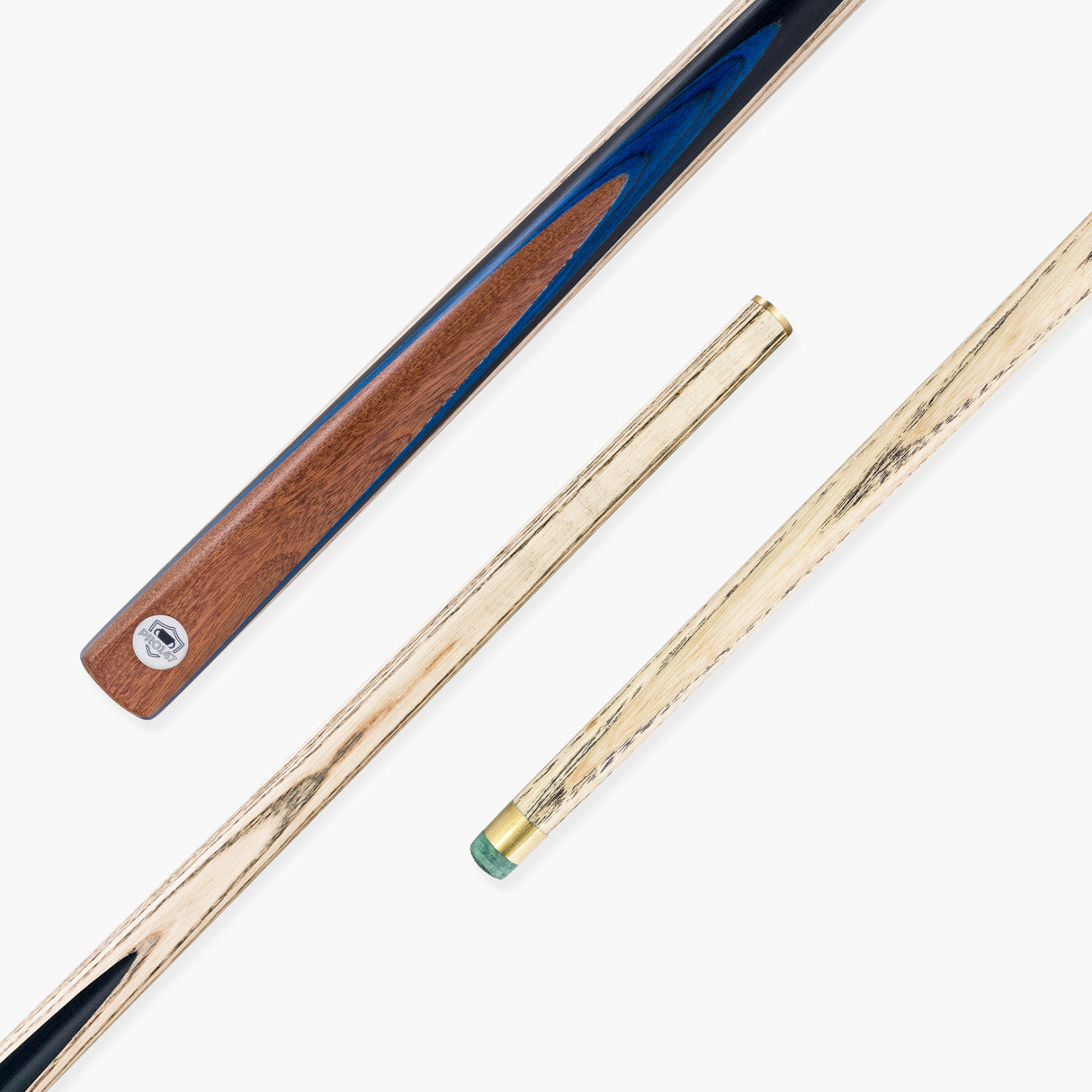 PRO147 Pro Match Sapphire 2 Piece Snooker and Pool Cue 9.5mm Green Layered Tip