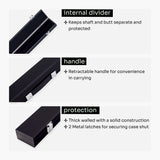 PRO147 Windsor 2 Piece Snooker and Pool Cue and Case Set 9.5mm Red Professional Tip