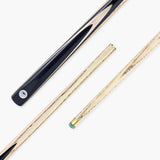 PRO147 Pro Match Ebony 2 Piece Snooker and Pool Cue 9.5mm Green Layered Tip