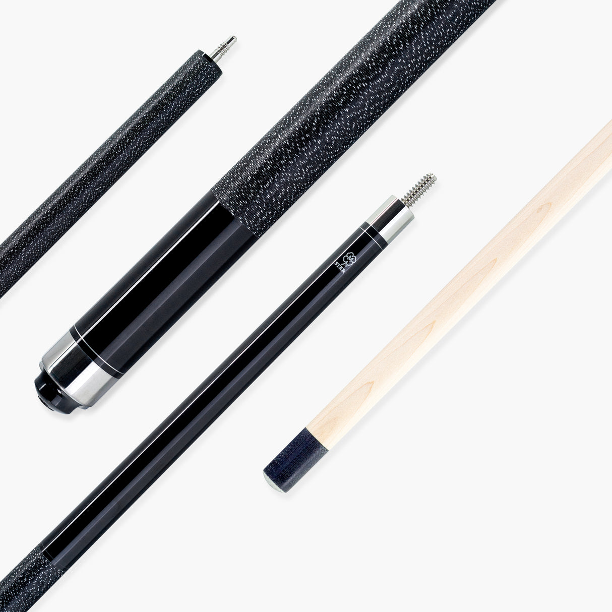McDermott Star Series American Pool 3 Piece Break and Jump Cue with 13mm Phenolic Tip – S2