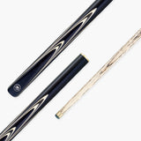 PRO147 Apollo 58 Inch 3/4 Jointed Hand Spliced Premium Snooker and Pool Cue 9.5mm Tip