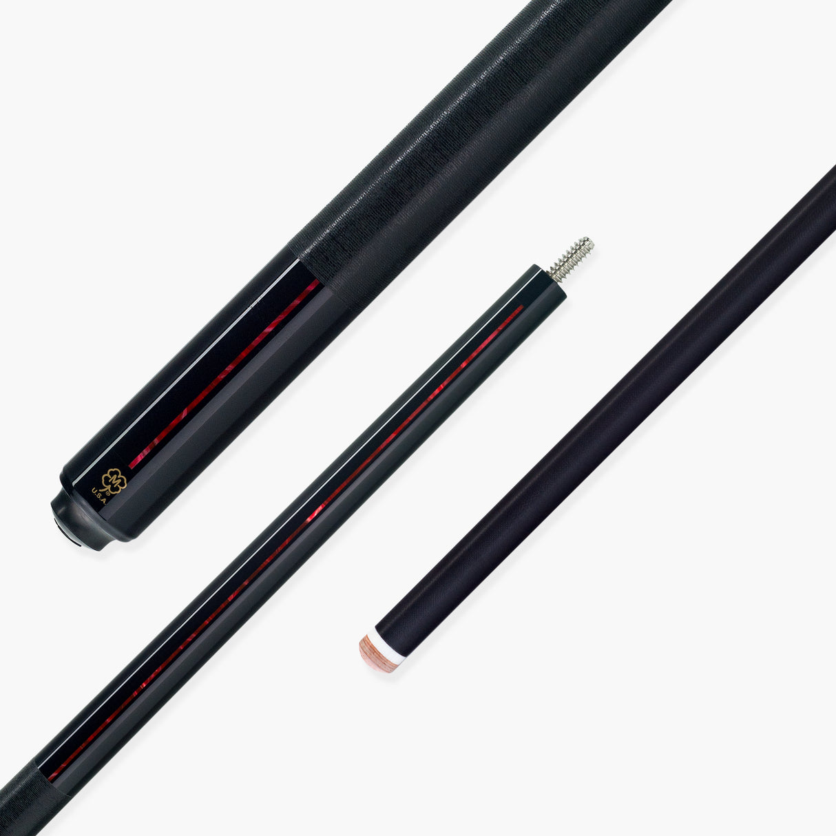 McDermott Defy Carbon Fiber Red Beam G-Series American Pool Cue 12.5mm tip – G521R - D12.5