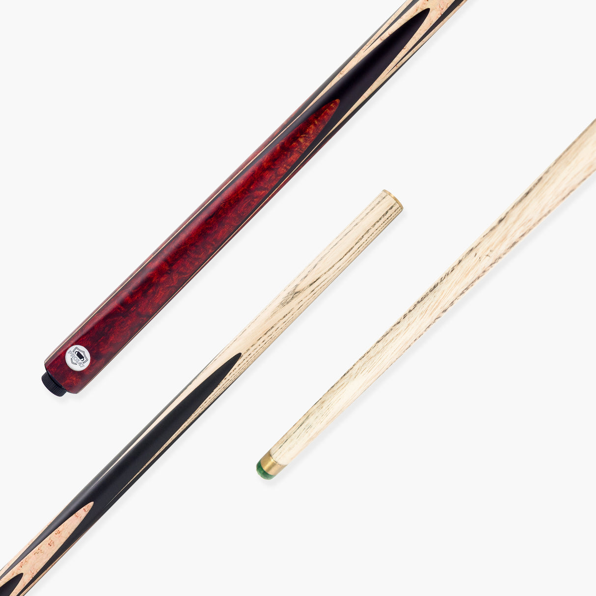 PRO147 Farsley Two Piece Snooker and Pool Cue and Case Set with 9.5mm Green Layered Tip