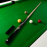 Kudos Flaming Tiger 57 Inch One Piece English Pool Cue and Case Set 8.5mm Tip