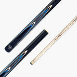 PRO147 Apollo 58 Inch 3/4 Jointed Hand Spliced Premium Snooker and Pool Cue and Case Set 9.5mm Tip