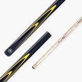 PRO147 Apollo 58 Inch 3/4 Jointed Hand Spliced Premium Snooker and Pool Cue and Case Set 9.5mm Tip
