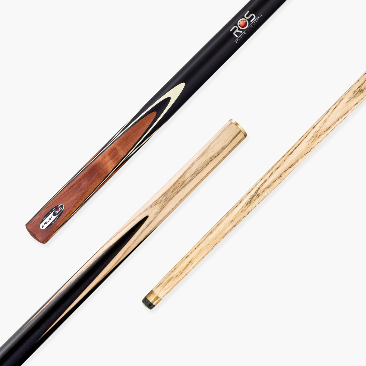 Riley Ronnie O’Sullivan Endorsed Limited Edition 2 Piece Ash Snooker and English Pool Cue and Case Set 9.5mm Tip - EL-05E