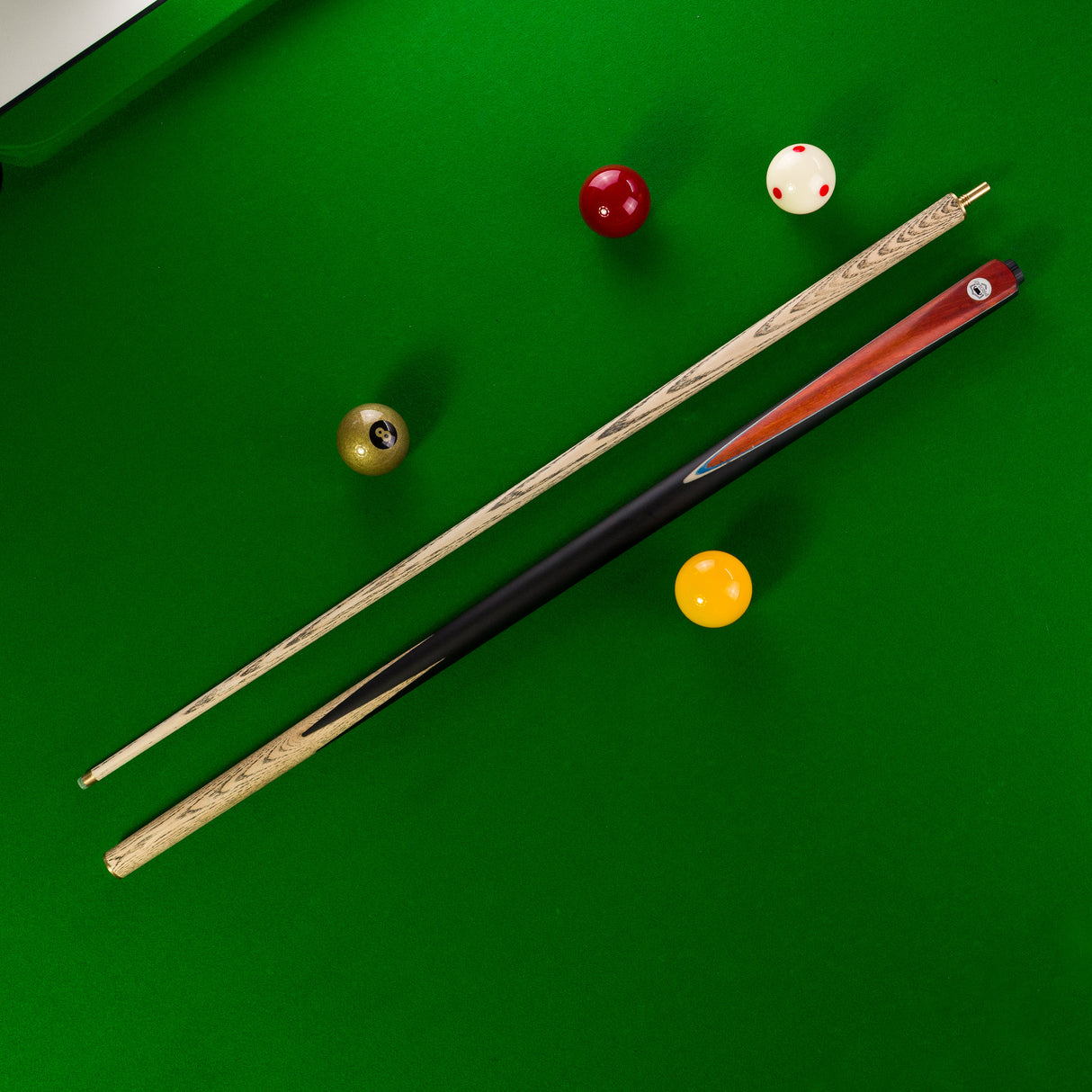 PRO147 PRO MATCH Red 2 Piece Centre Joint Matching Ash Pool Snooker Cue 9.5mm Tip