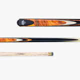 Kudos Brown Bullet 57 Inch 2 Piece Centre Joint Ash Snooker Pool Cue with 9.5mm Tip