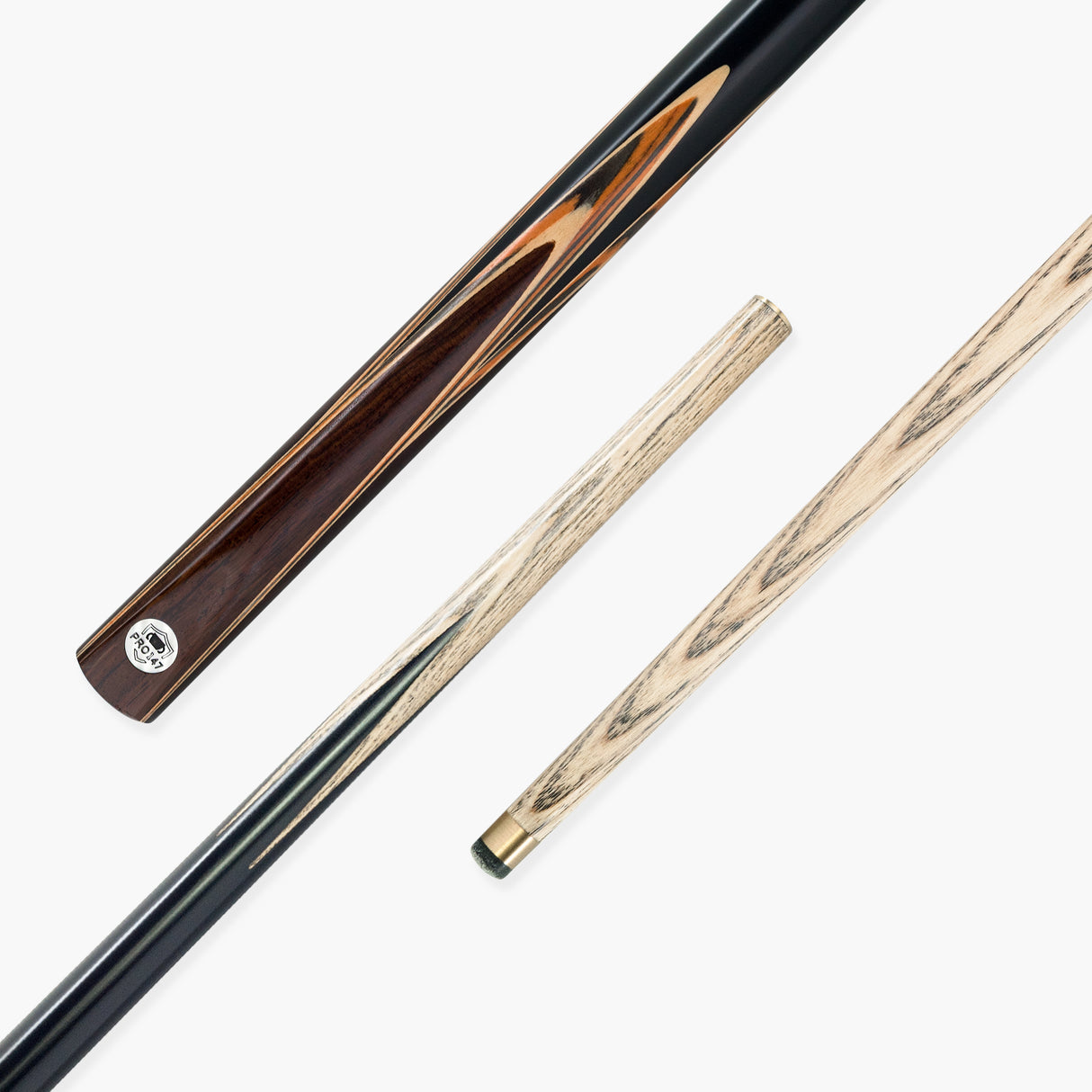 PRO147 TIGER 2 Piece Snooker and Pool Cue and Case Set with 9.5mm Leather Tip