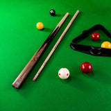 Baize Master Golden Sandalwood 2 Piece 57 Inch English Pool Cue and Case Set with 9.5mm Red Layered Tip