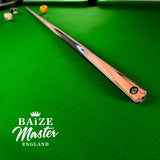 Baize Master Challenger 2 Piece Snooker Pool Cue and Case Set 9.5mm Pro Leather Tip with Black Hard Case