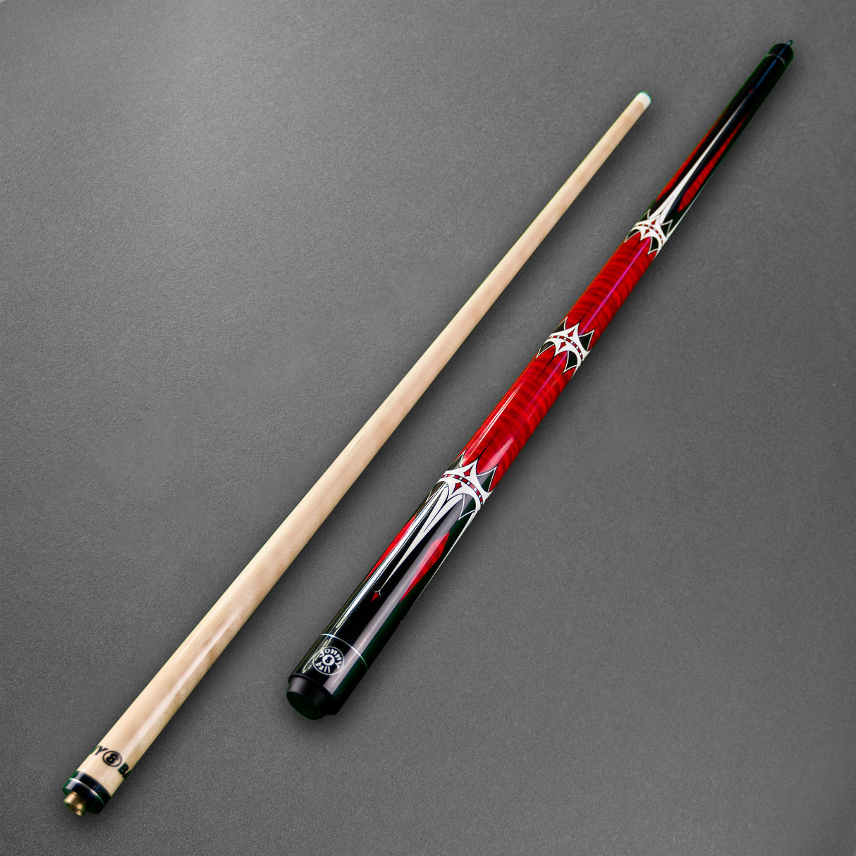 Jonny 8 Ball Harpoon 58 Inch 2 Piece American Pool Cue with Birch Shaft and 13mm Layered Tip