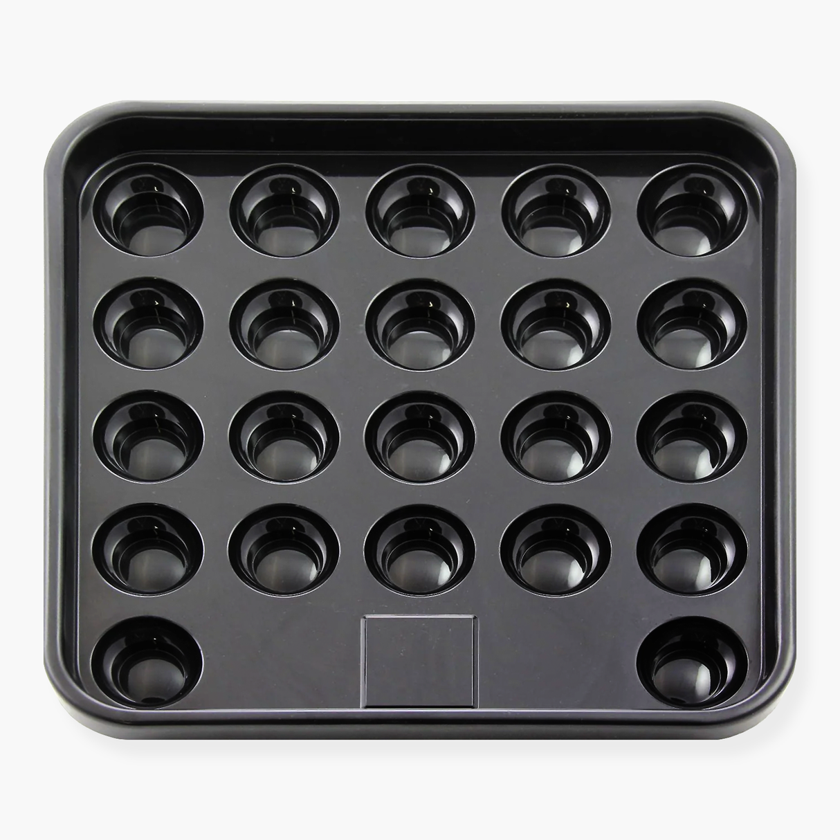 Black Hard Plastic 22 Snooker Ball Tray Carrier For 2 1/16" Snooker Balls