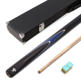 Jonny 8 Ball 2 Piece BLUE SNIPER Pool Cue and Case Set with Jonny 8 Ball Black Reinforced Case + 2 Chalks