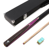 Jonny 8 Ball 2 Piece PURPLE SNIPER Pool Cue and Case Set with Jonny 8 Ball Black Reinforced Case + 2 Chalks