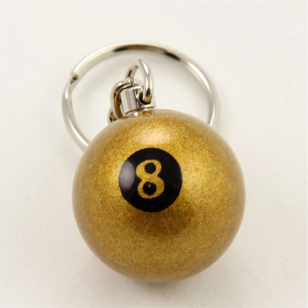 Miniature GOLDEN 8 Ball Aramith Keyring Lucky Gold 8 Ball Pool Ball Key Ring