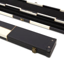 Deluxe 3/4 WIDE CHEQUERED Snooker Pool Cue Case with Plastic Ends - Holds 2 Cues