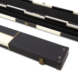 Deluxe 3/4 WIDE CHEQUERED Snooker Pool Cue Case with Plastic Ends - Holds 2 Cues