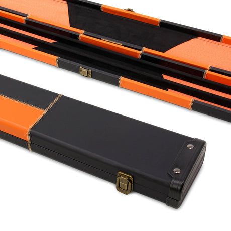 Deluxe 3/4 WIDE CHEQUERED Snooker Pool Cue Case with Plastic Ends - Holds 2 Cues