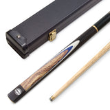 PRO147 Kingwood 48 Inch 3 Piece Kids Snooker Pool Cue and Case Set - With Deluxe Medium Hard Case PE Set 10mm Tip