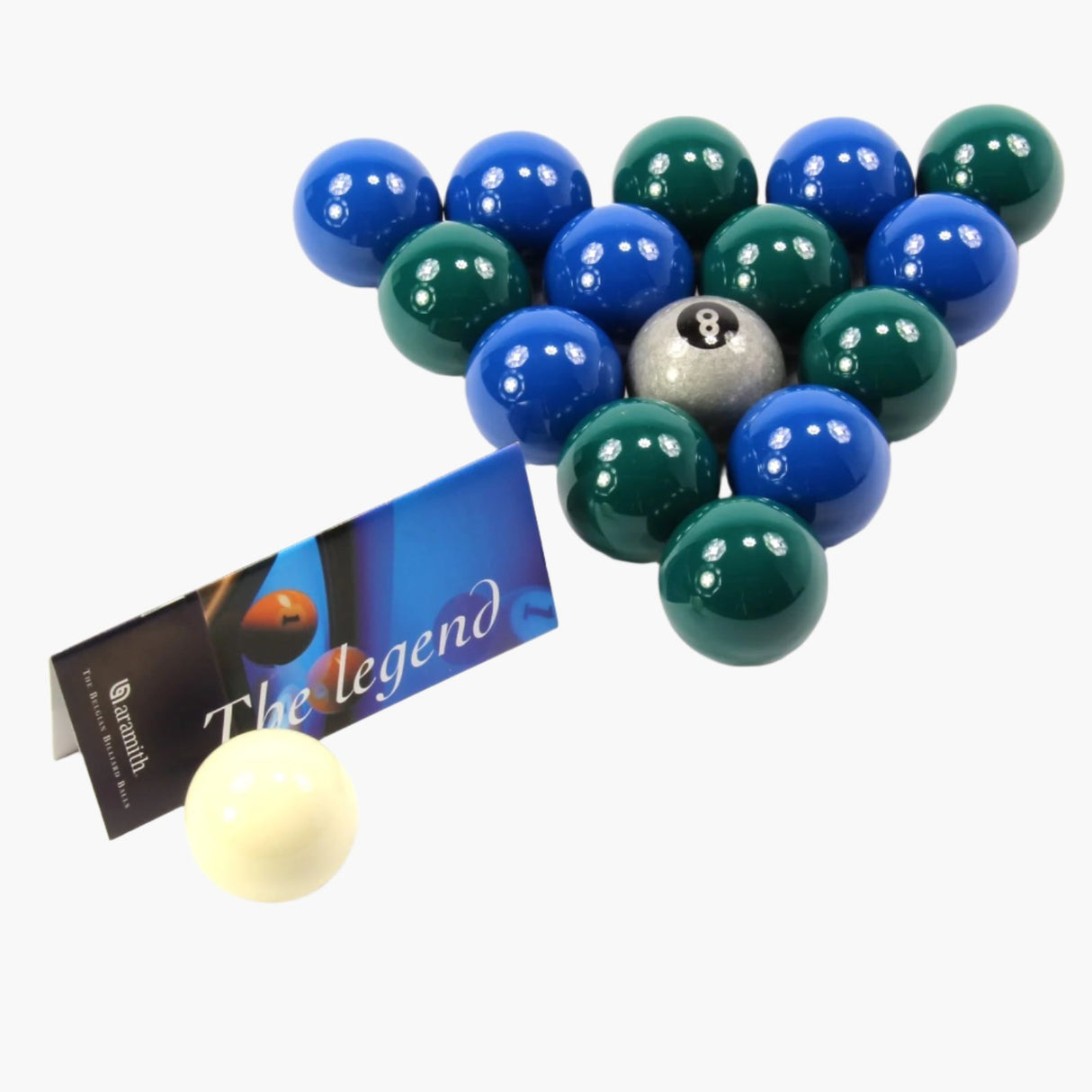 EXCLUSIVE! Aramith Premier SILVER 8 BALL Edition GREEN & BLUE Pool Balls