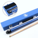 Jonny 8 Ball 36” BLUE JET Junior Ash Pool Snooker Cue & MATCHING Hard Case